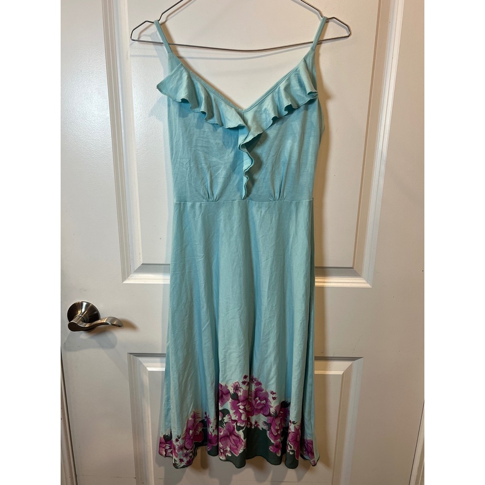 Patagonia Womens Sundress Organic Cotton Tencel Floral Blue S